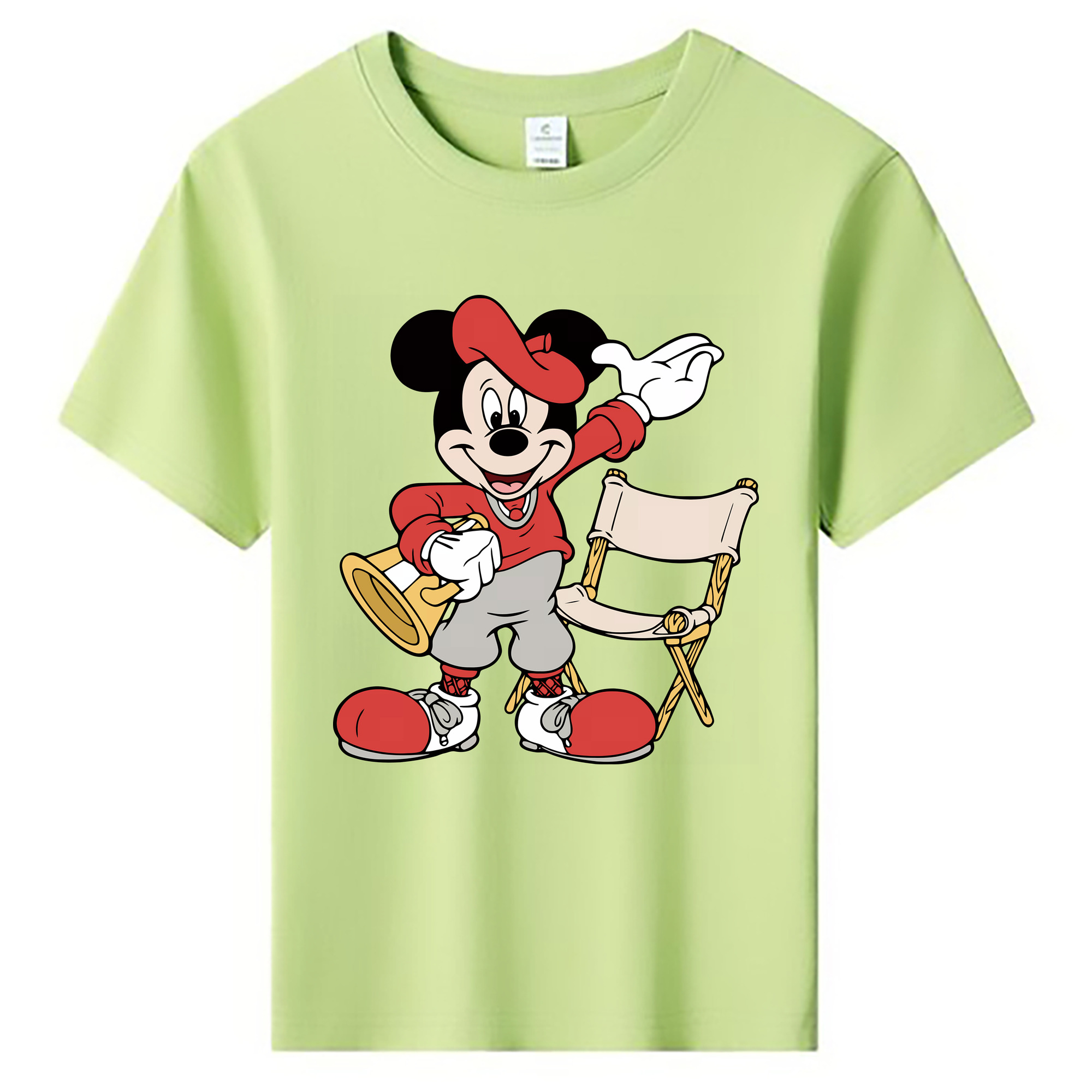 （画像用） ミッキーマウス Mickey Mouse 綿100％キッズTシャツ（フロントプリント）